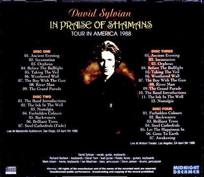 David Sylvian/CA,USA 1988 2Days