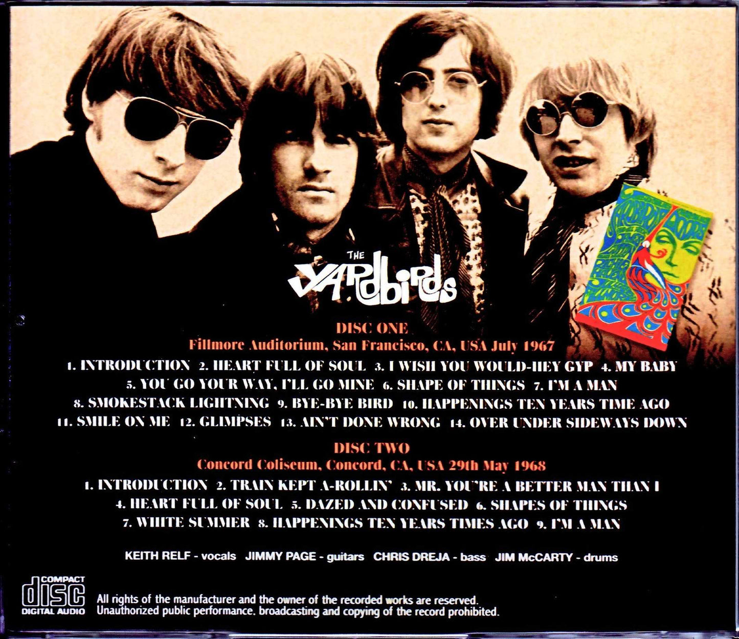 Yardbirds/CA,USA 1967 & 1968 New Source