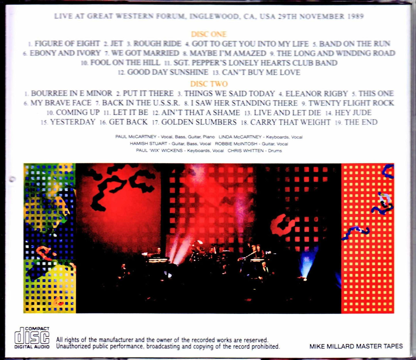 Paul McCartney/CA,USA 11.29.1989 Remastered