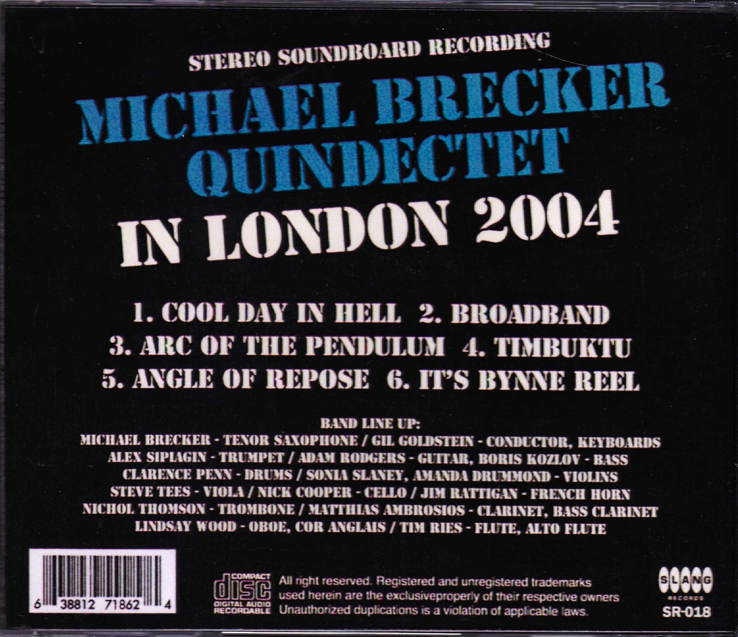 Michael Brecker/London,UK 2004
