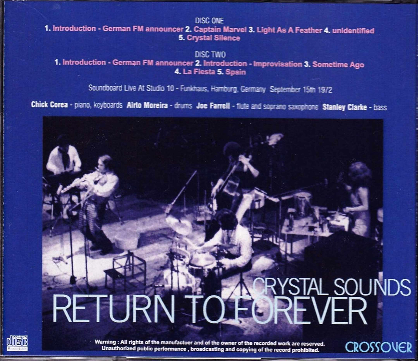 Return to Forever/Germany 1972