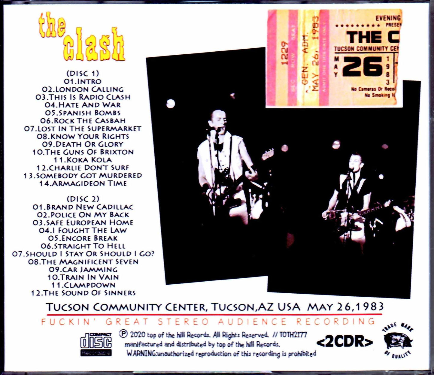 Clash/AZ, USA 1983