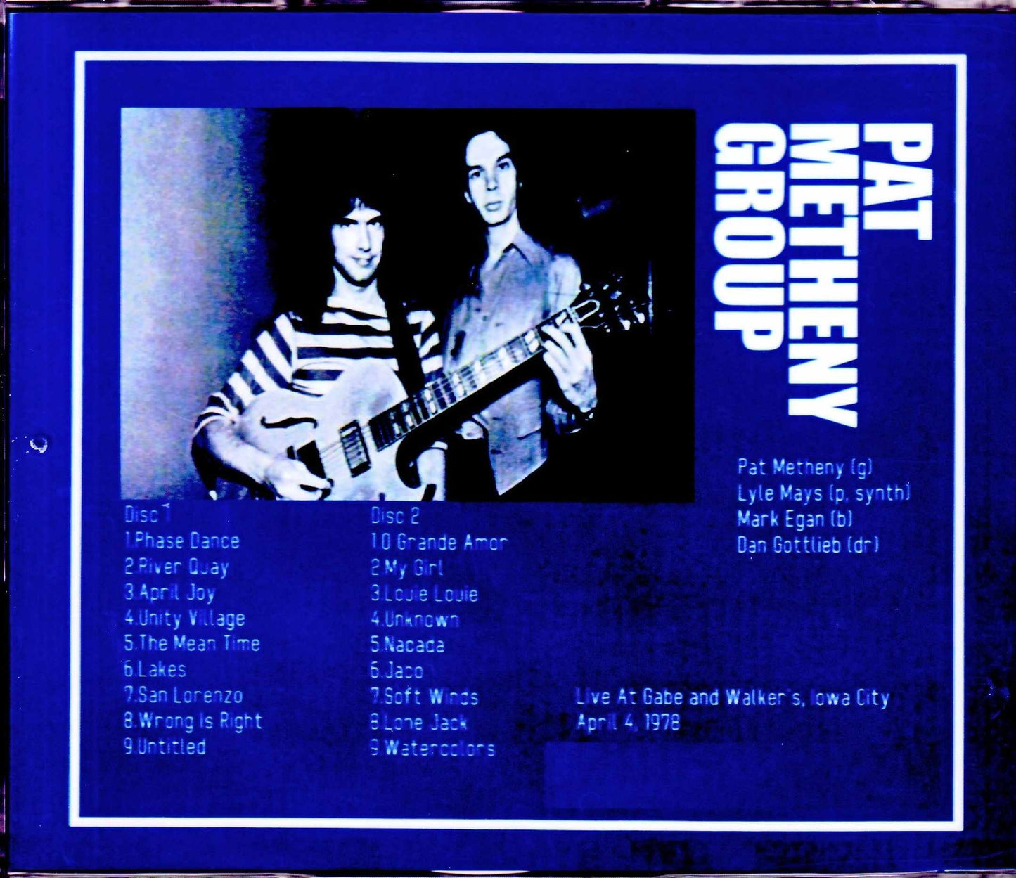 Pat Metheny Group,Lyle Mays/Iowa,USA 1978