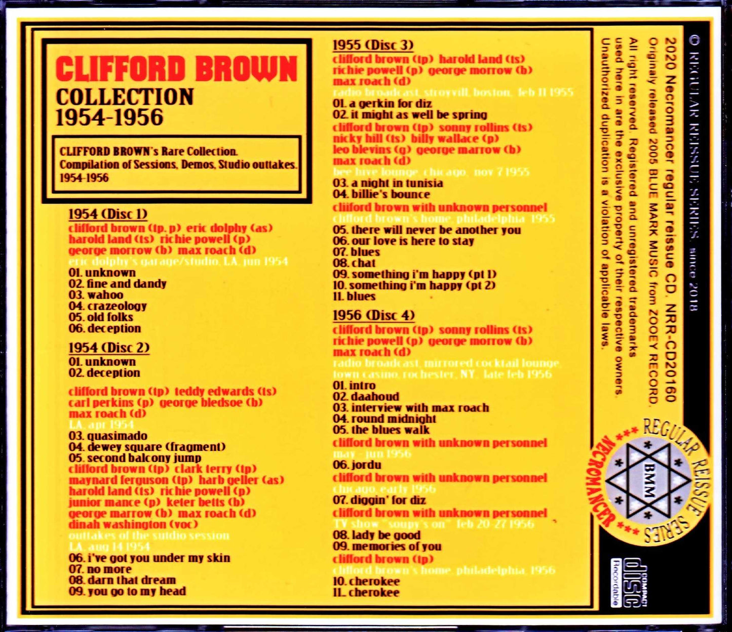Clifford Brown/Rare Sound Collection 1954-1956