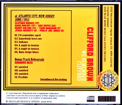 Clifford Brown/NJ, USA 1953 & more