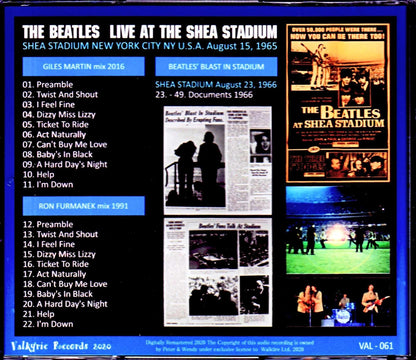 Beatles/New York Shea Stadium performance 1965 3 parts