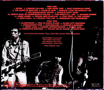 Clash/Tokyo,Japan 1.30.1982 Evening Show
