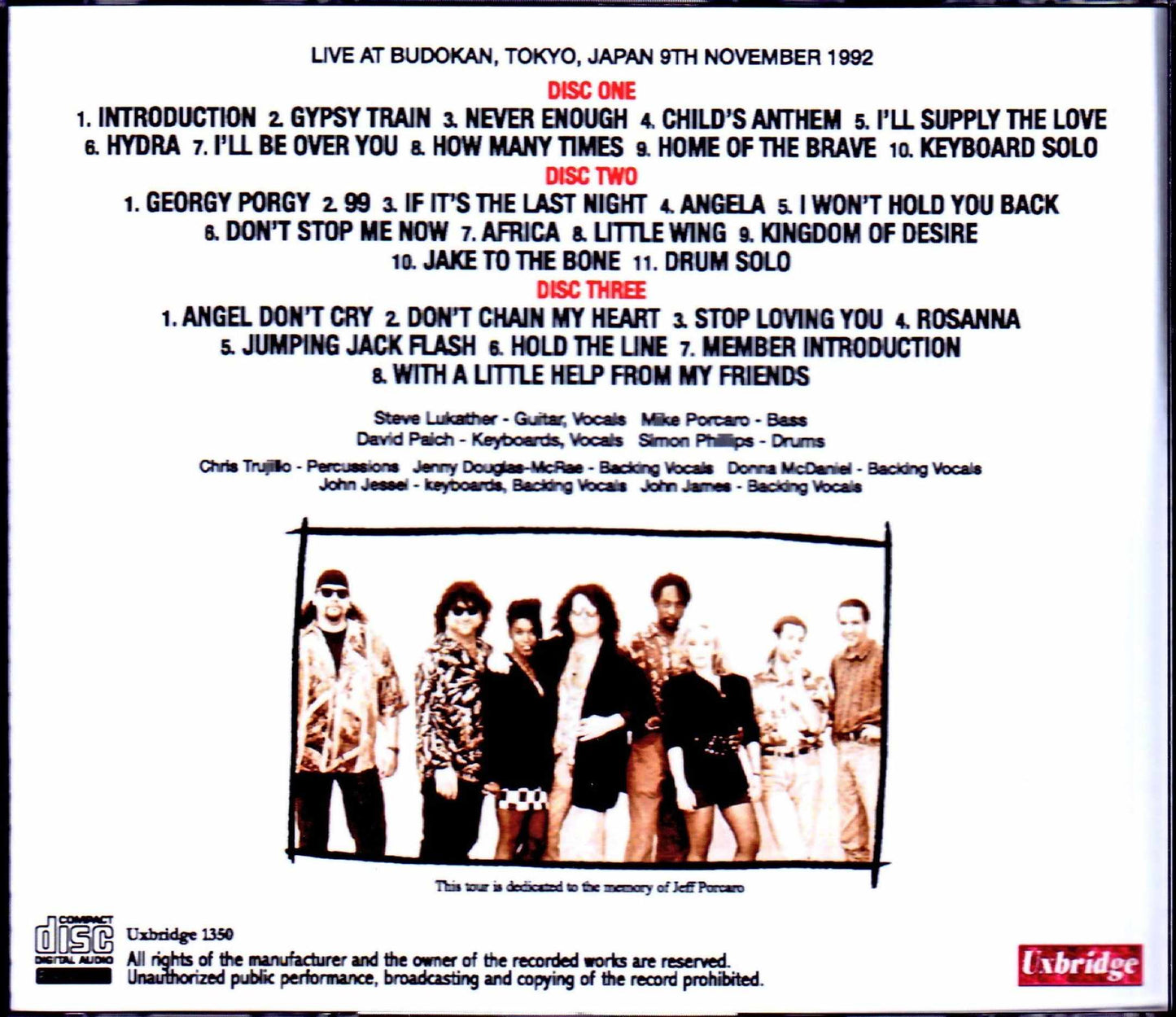 Toto/Tokyo,Japan 11.9.1992