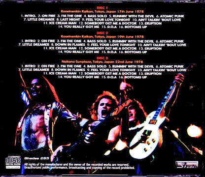 Van Halen/Tokyo,Japan 1978 3Days Complete
