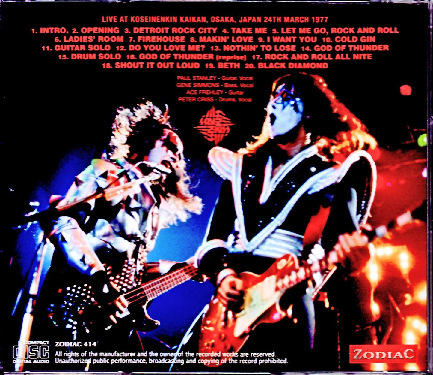 Kiss/Osaka,Japan 3.24.1977
