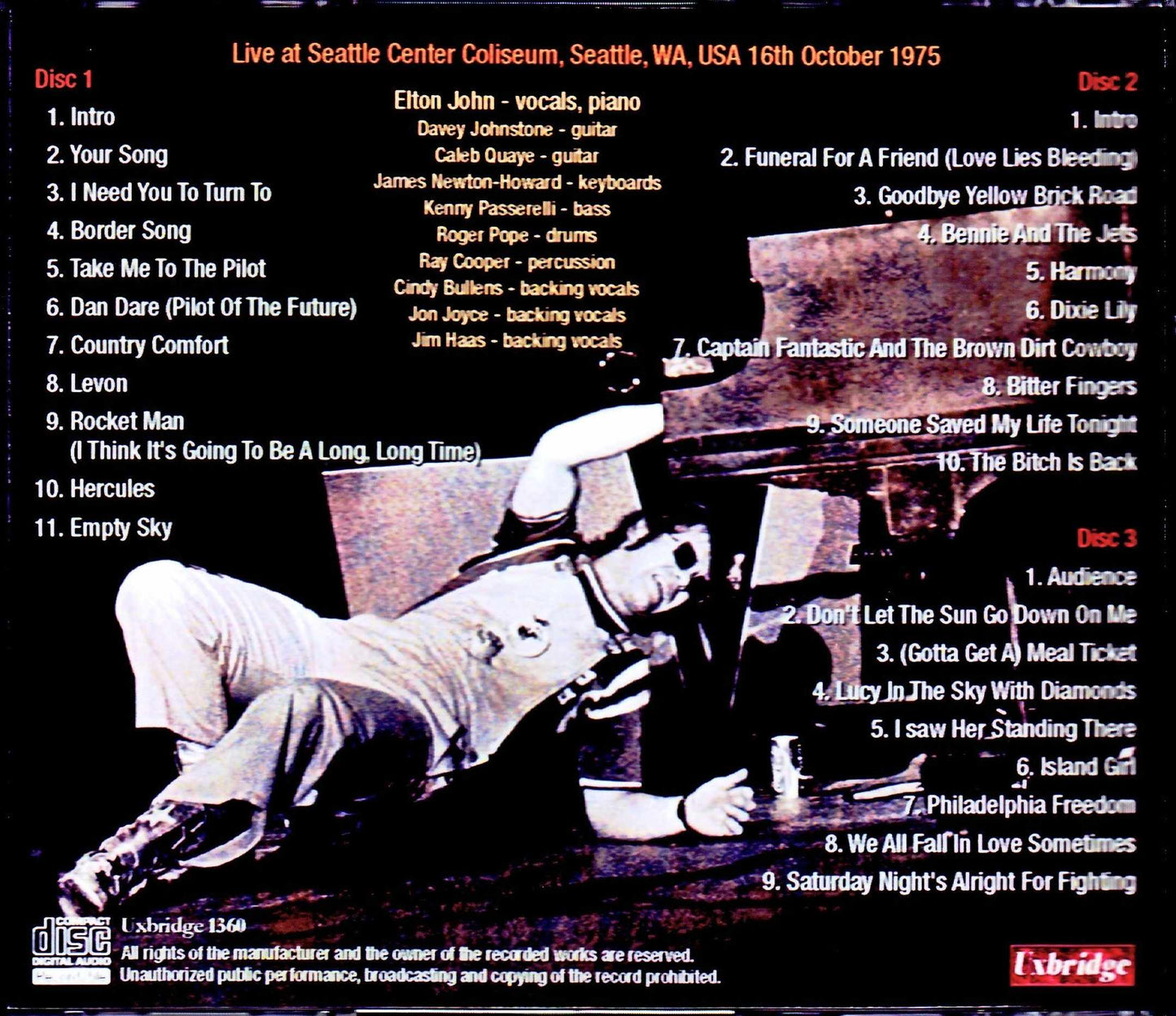 Elton John/WA, USA 10.16.1975