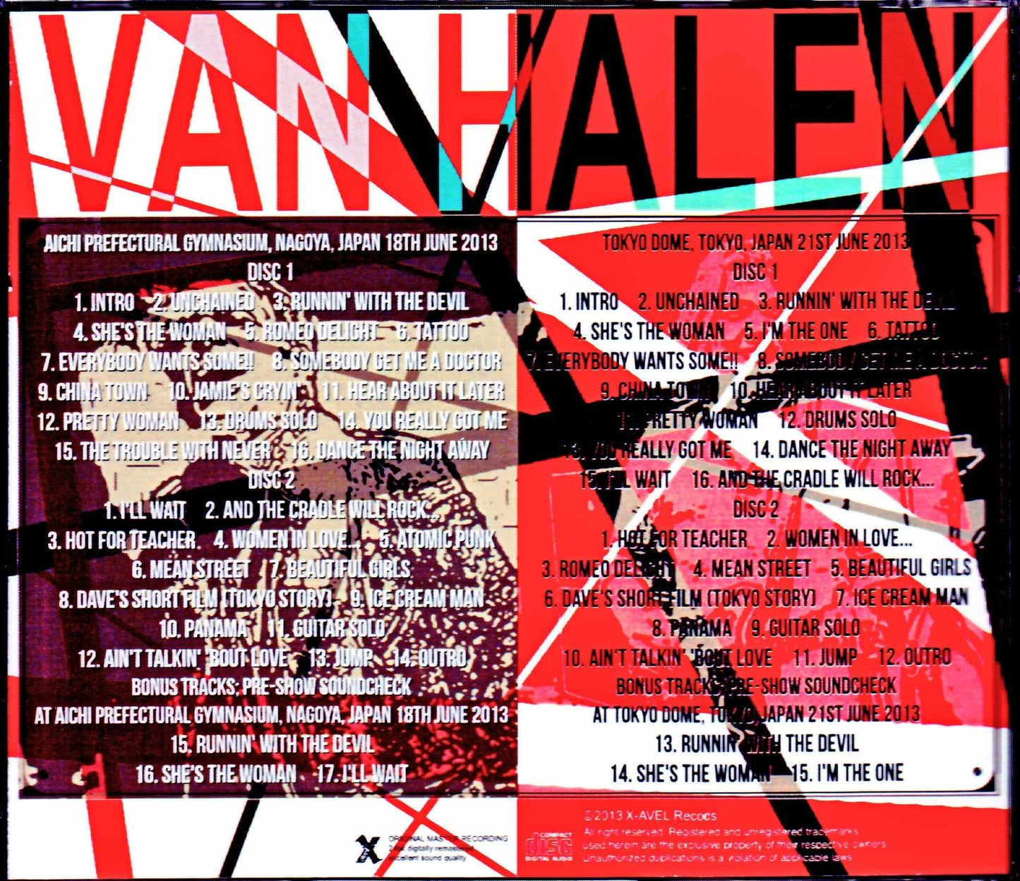 Van Halen/Aichi Prefectural Gymnasium Performance etc. 2013 Complete Edition 24bit Digital Remaster