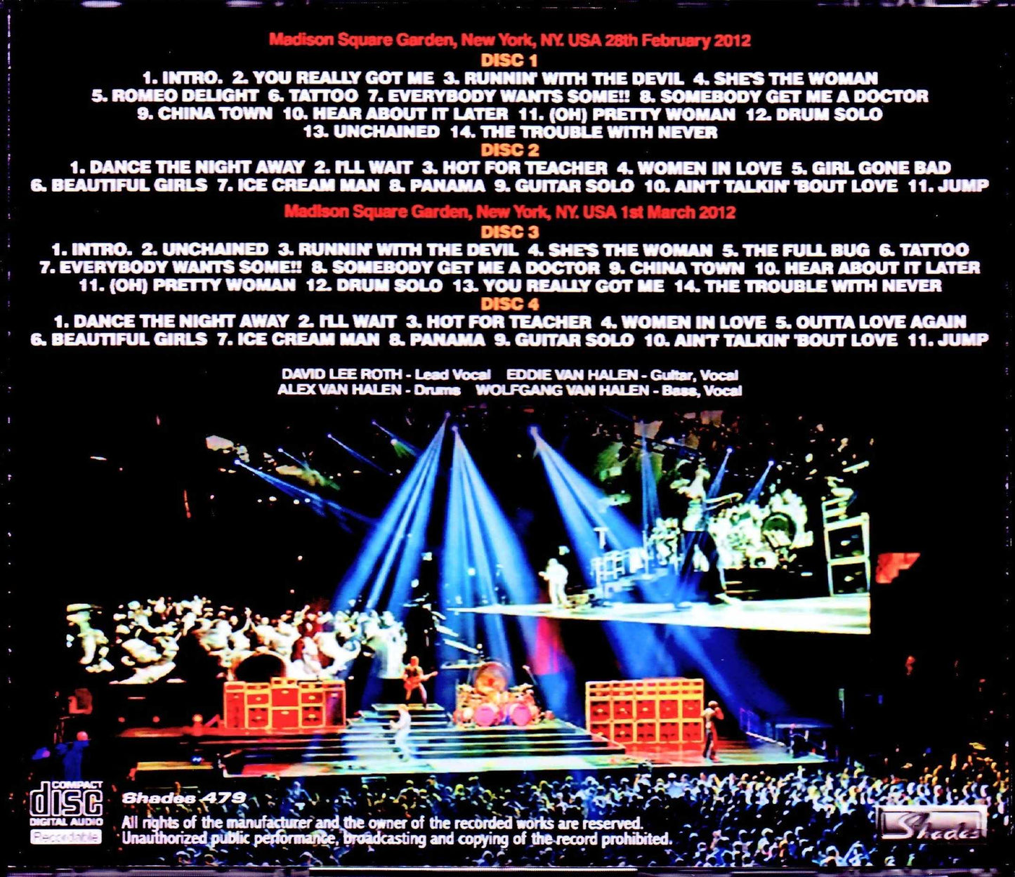Van Halen/NY,USA 2012 2Days