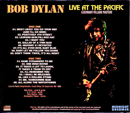 Bob Dylan/CA,USA 1989 Mike Millard recording