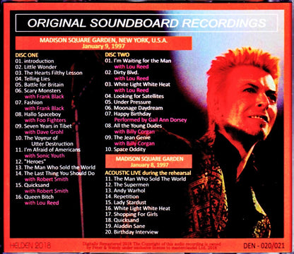 David Bowie/Bowie 50th Celebration Concert 1997 & Rehearsal