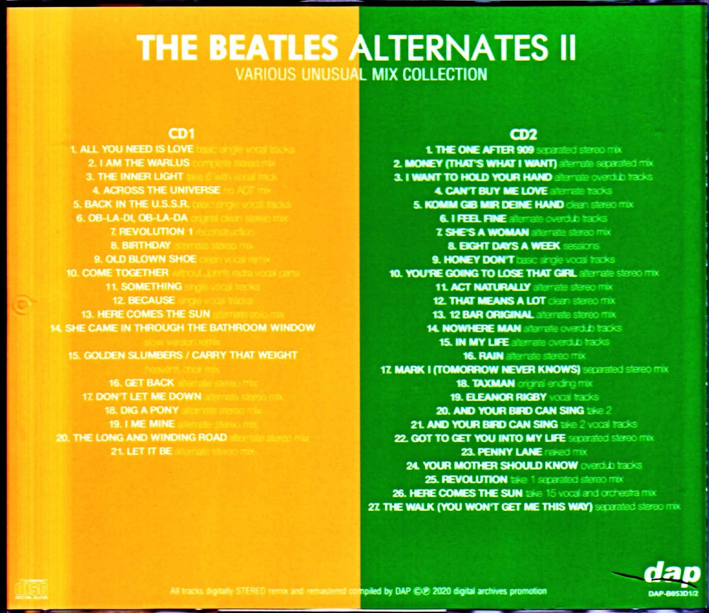 Beatles/Various Unusual Mix Collection Vol.2