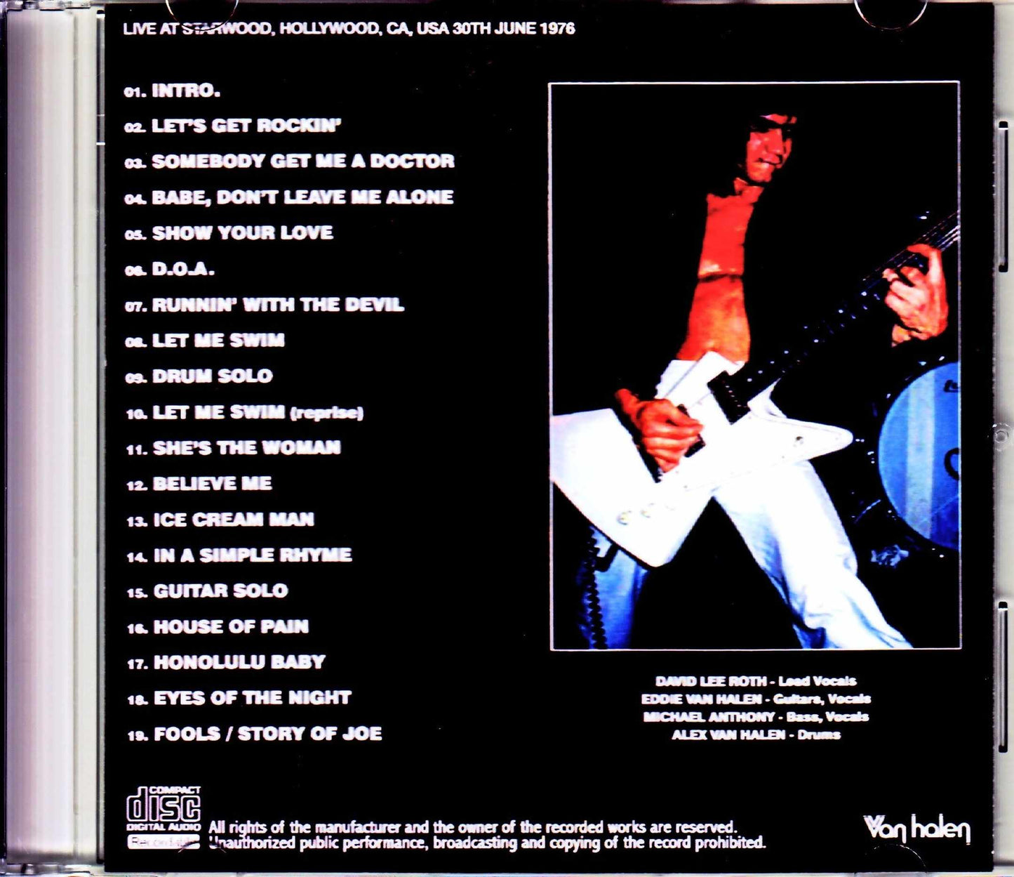 Van Halen/CA,USA 6.30.1976