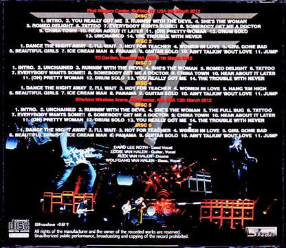 Van Halen/NY,USA 3.9.2012 & more