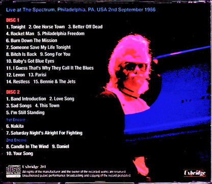 Elton John/PA, USA 1986
