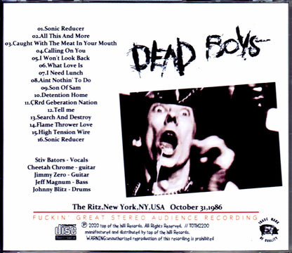 Dead Boys/NY, USA 1986