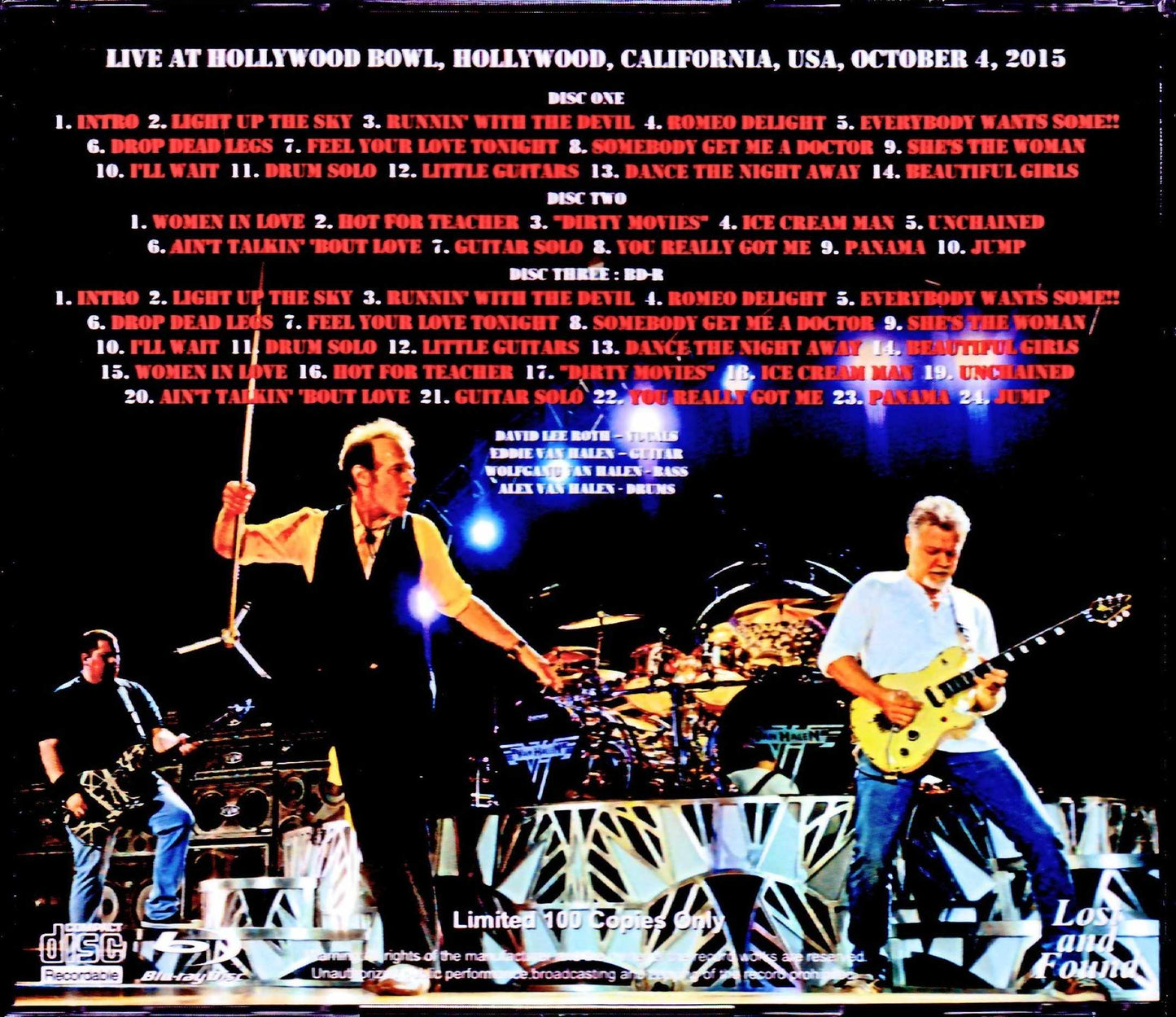 Van Halen/Eddie Last Stage CA,USA 2015 S & V