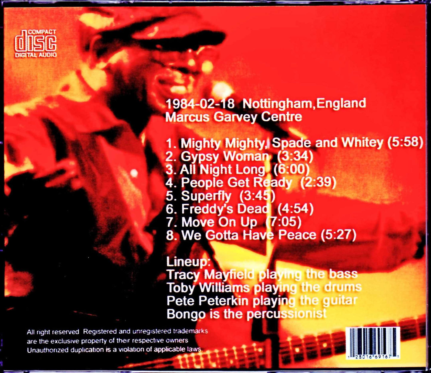 Curtis Mayfield/England,UK 1984
