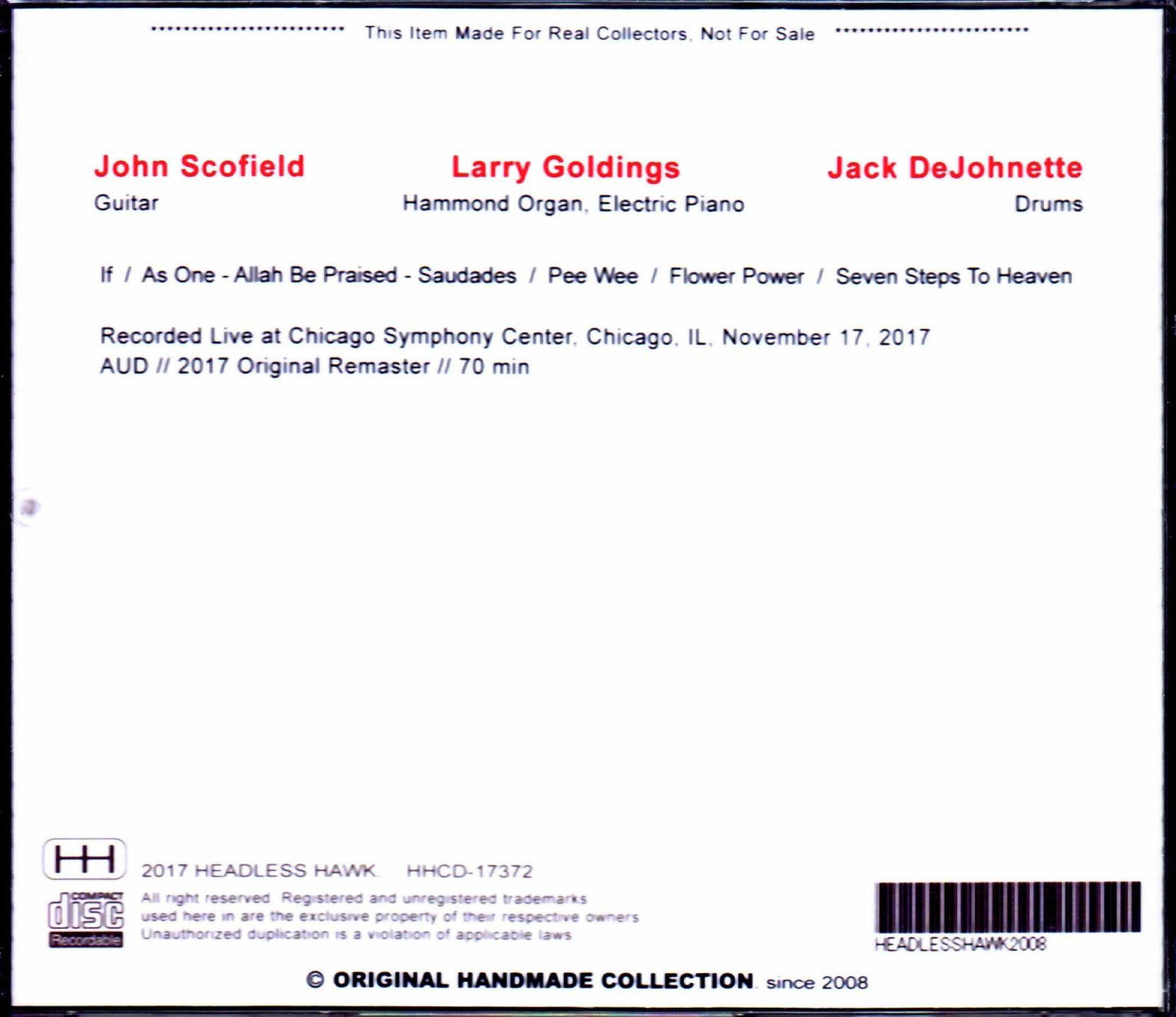 Trio Beyond Jack DeJohnette,John Scofield/IL,USA 2017
