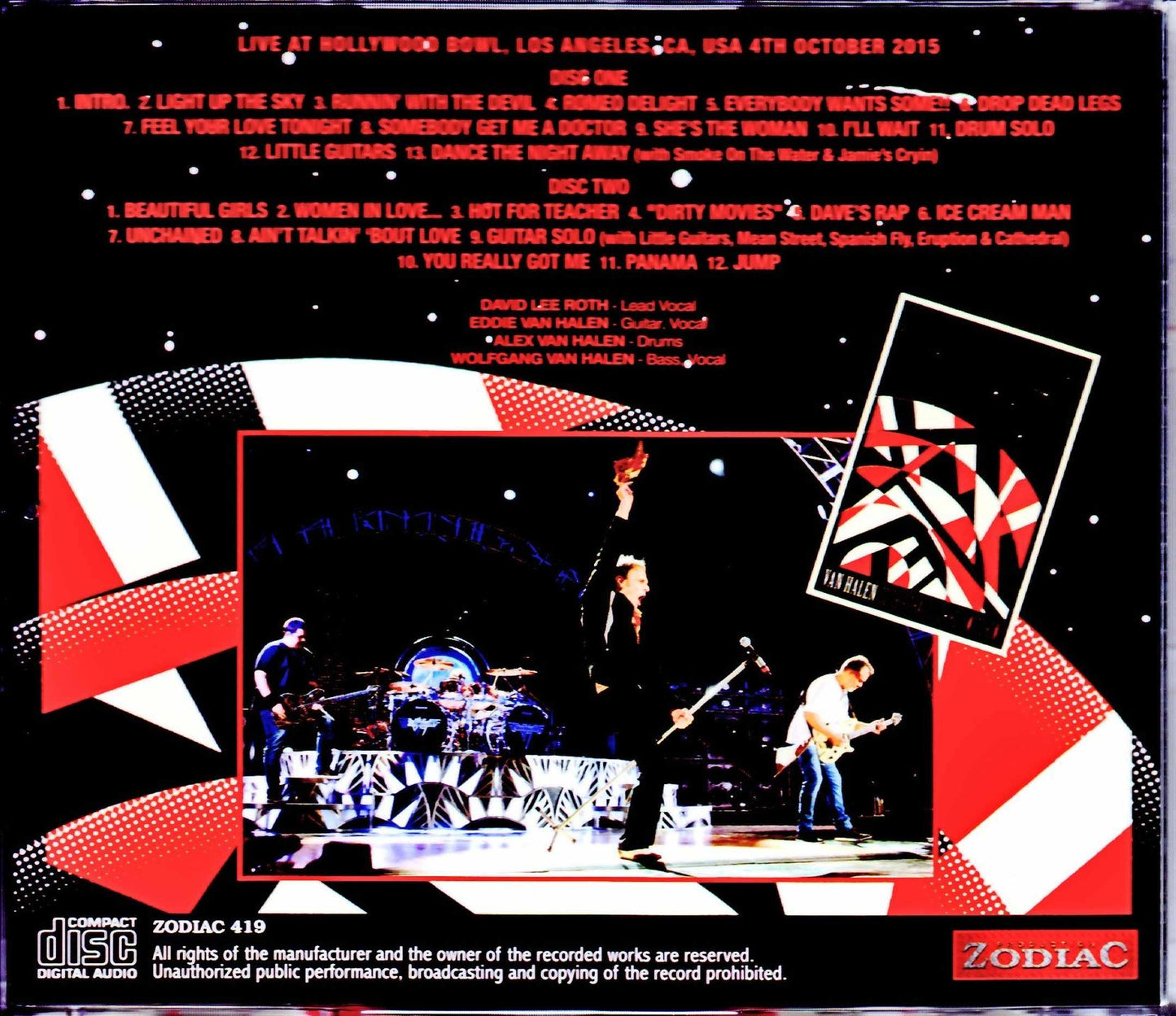 Van Halen/Eddie Last Stage CA,USA 2015 ALD Soundboard Version