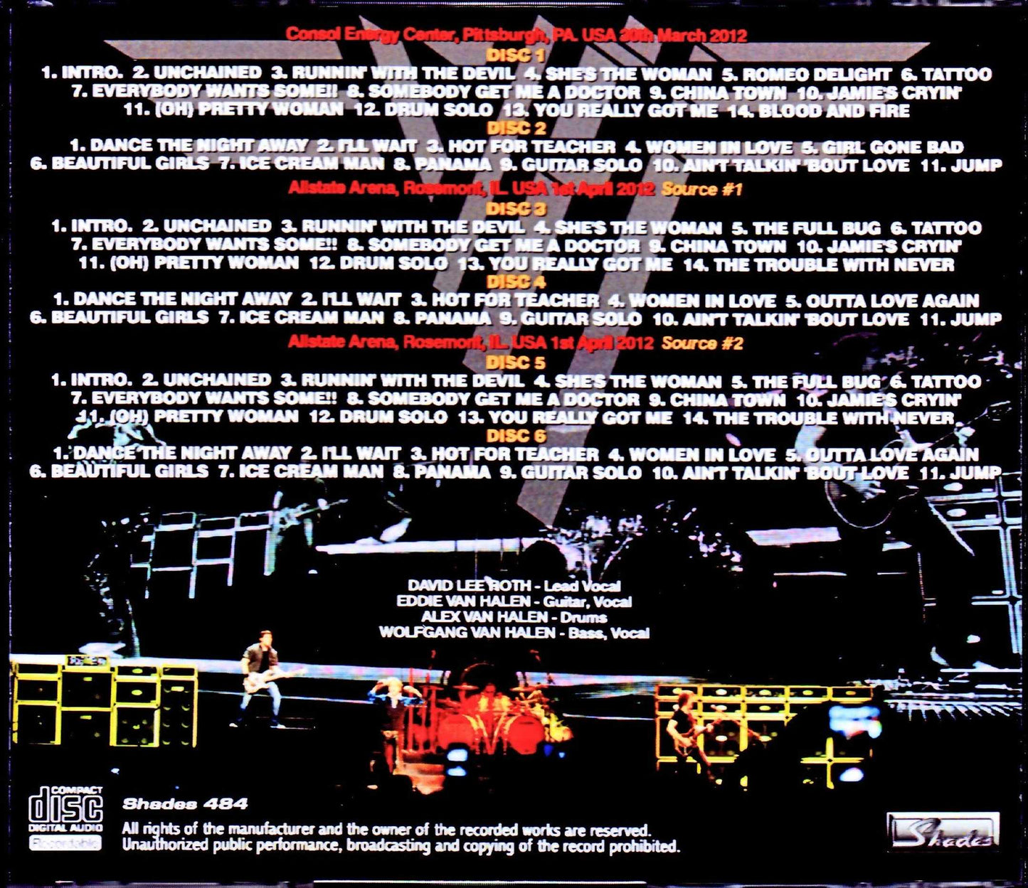 Van Halen/IL,USA 2012 2Source & more