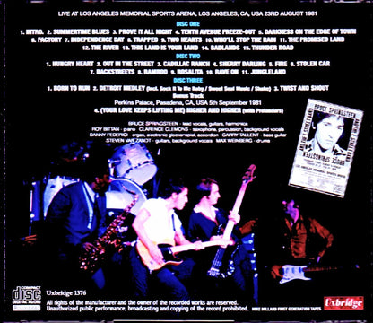 Bruce Springsteen/CA,USA 8.23.1981