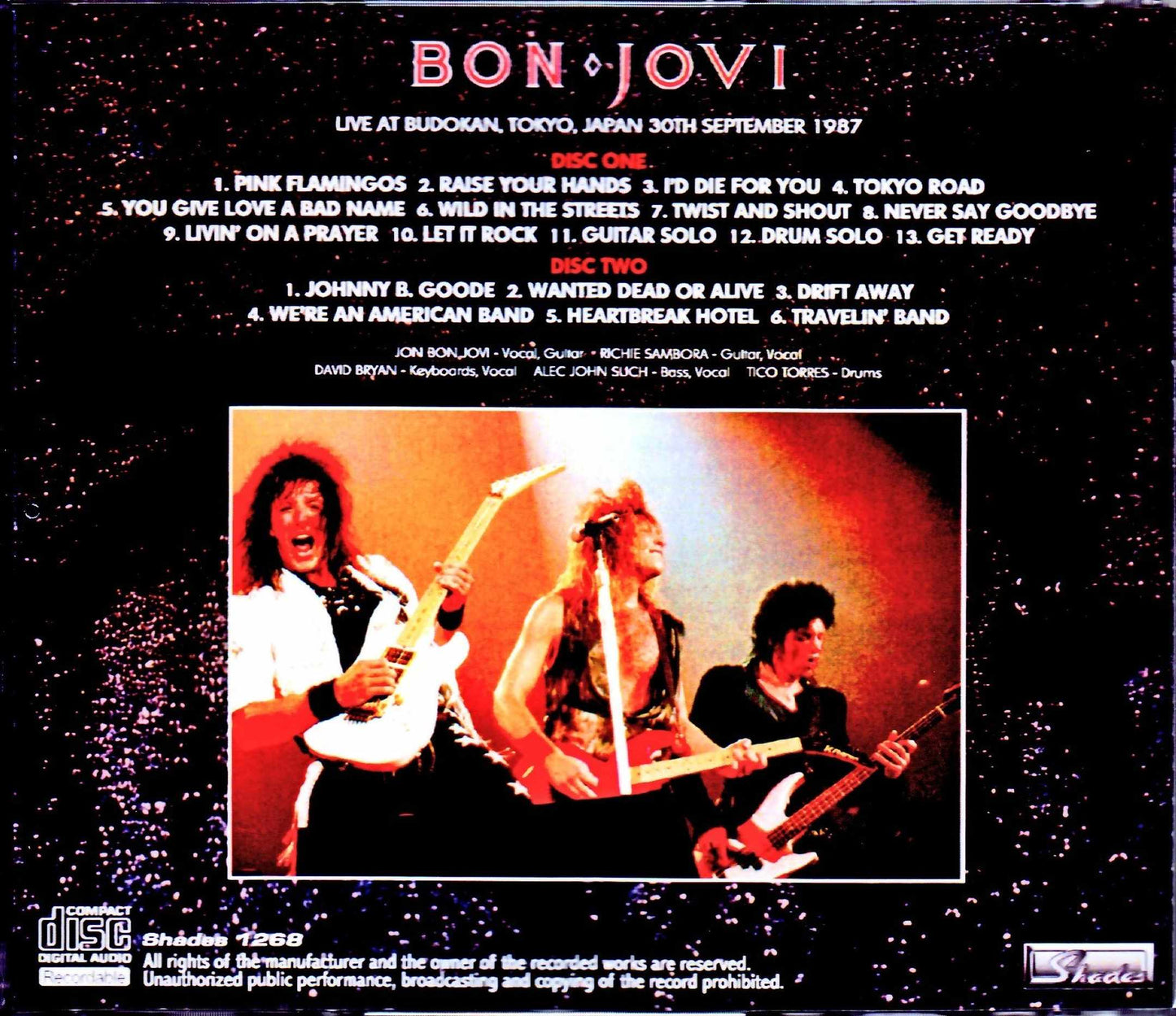 Bon Jovi/Tokyo,Japan 9.30.1987
