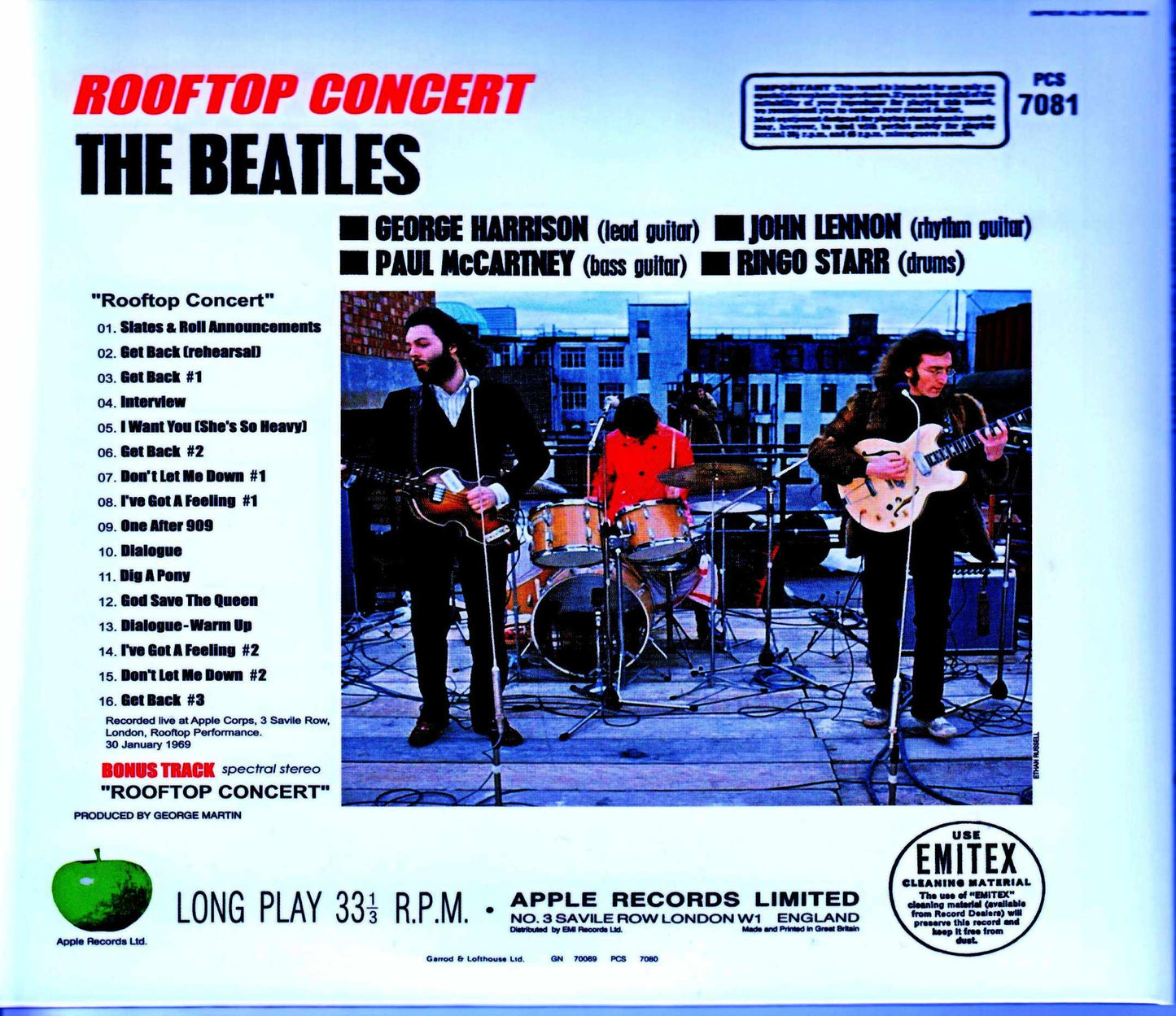 Beatles/Rooftop Live and more Rooftop Performances EMI Reel Master & more