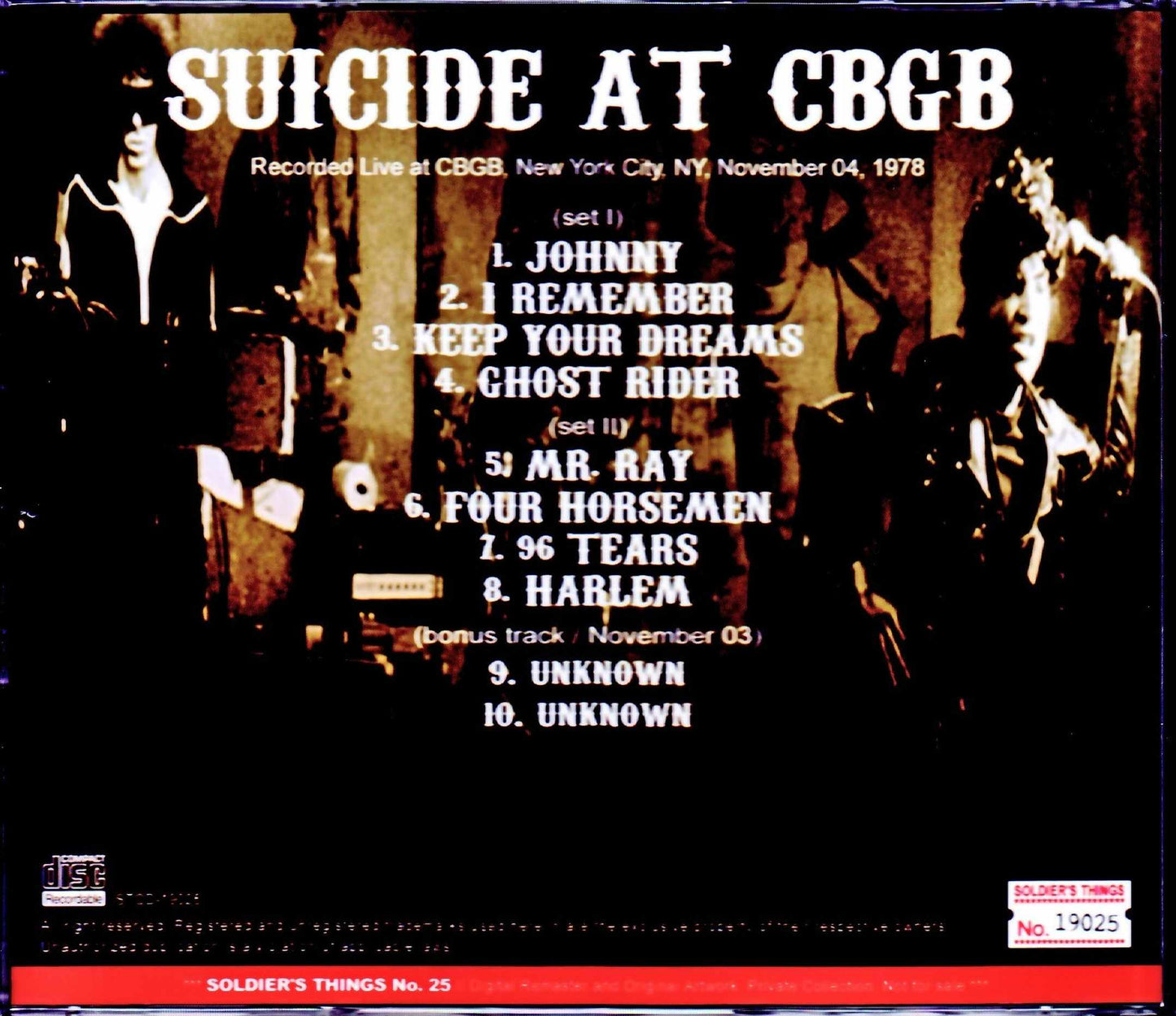 Suicide/NY, USA 1978 & more