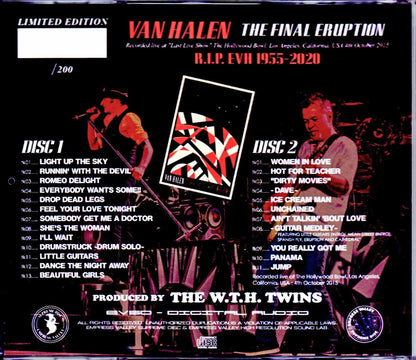 Van Halen/Eddie Last Live End CA,USA 10.4.2015 S & V