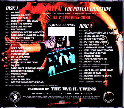 Van Halen/Eddie Rehearsal Birth Demos Collection 1976-1977