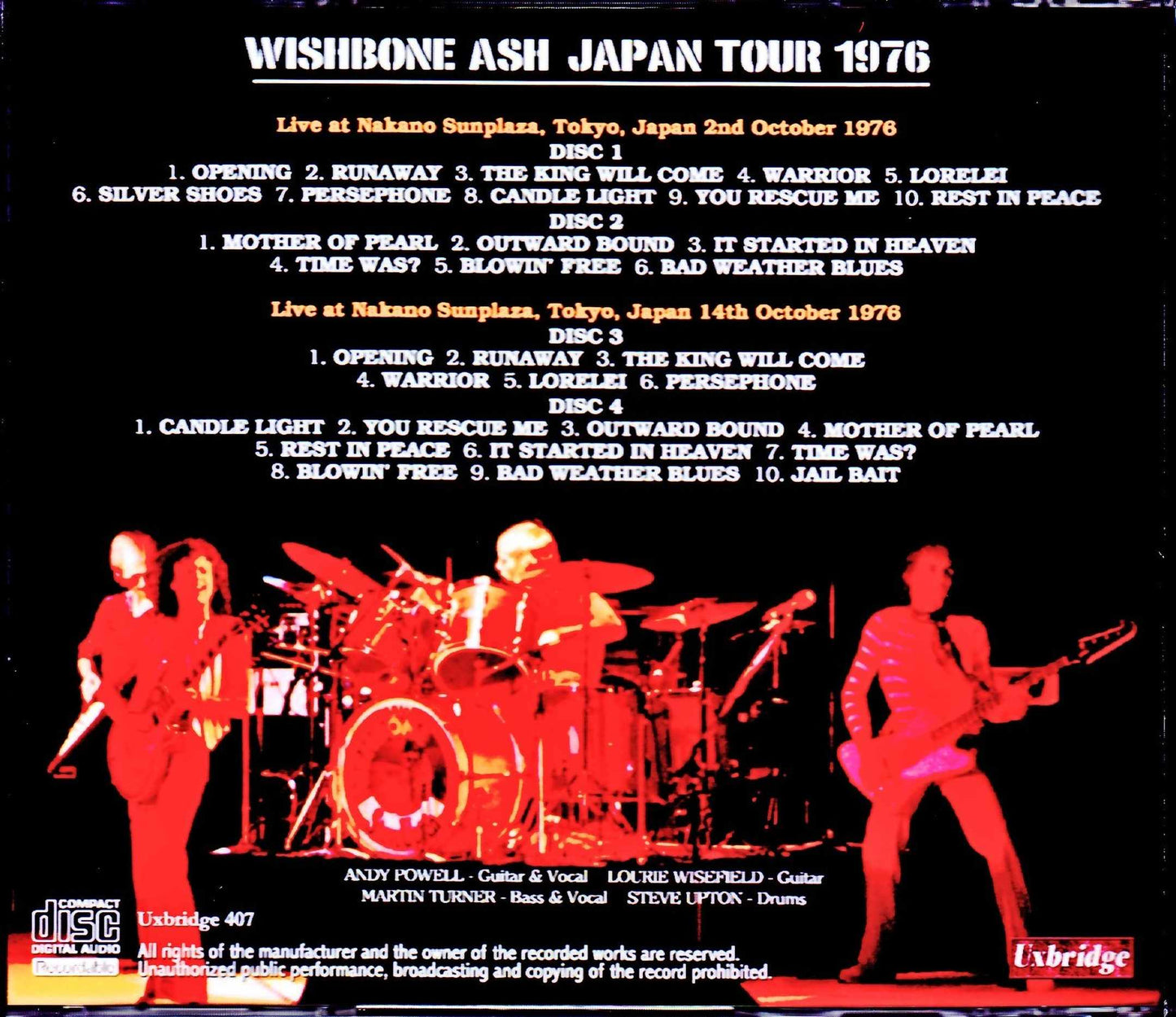 Wishbone Ash/Tokyo,Japan 1976 2Days Complete & more