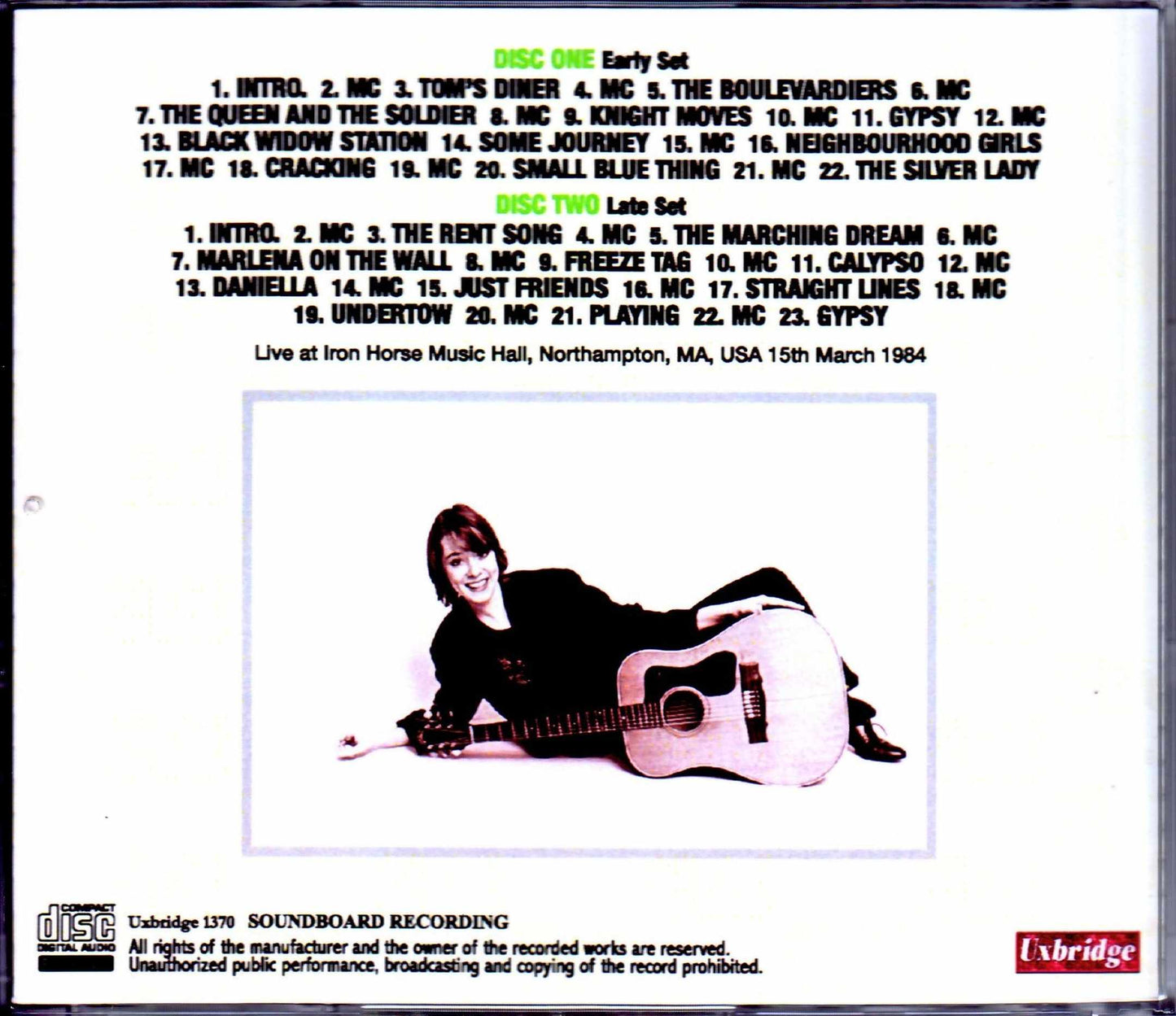 Suzanne Vega/MA,USA 1984 2Shows