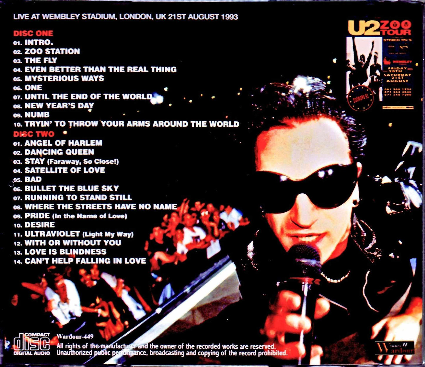 U2/London,UK 8.21.1993
