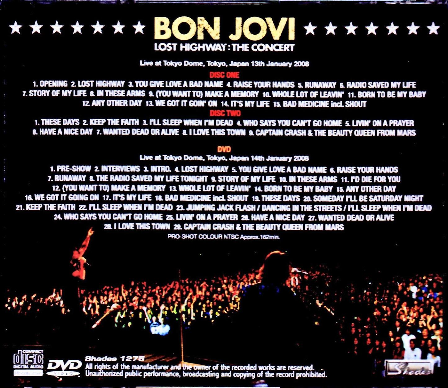 Bon Jovi/Tokyo,Japan 2008 2Days Complete & more