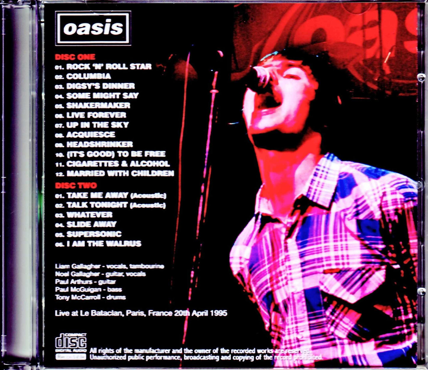 Oasis/France 1995 DAT Master