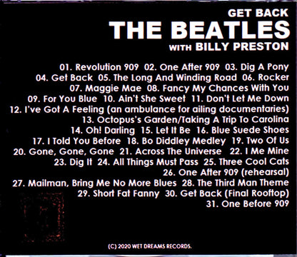 Beatles/Get Back Session with Billy Preston Recorded S & V 1969