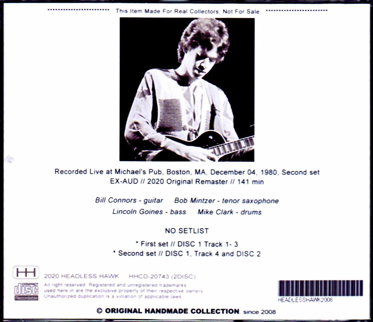 Bill Connors Quartet/MA, USA 1980