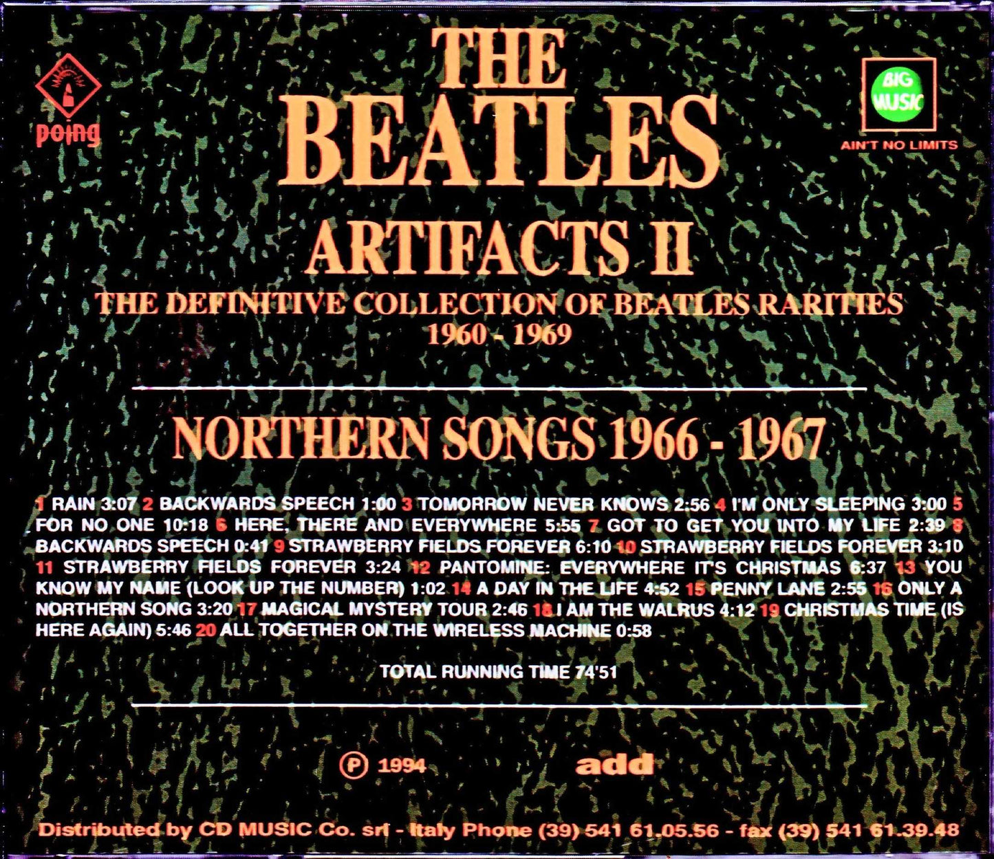 Beatles/Artfacts II Northern Songs 1966-1967