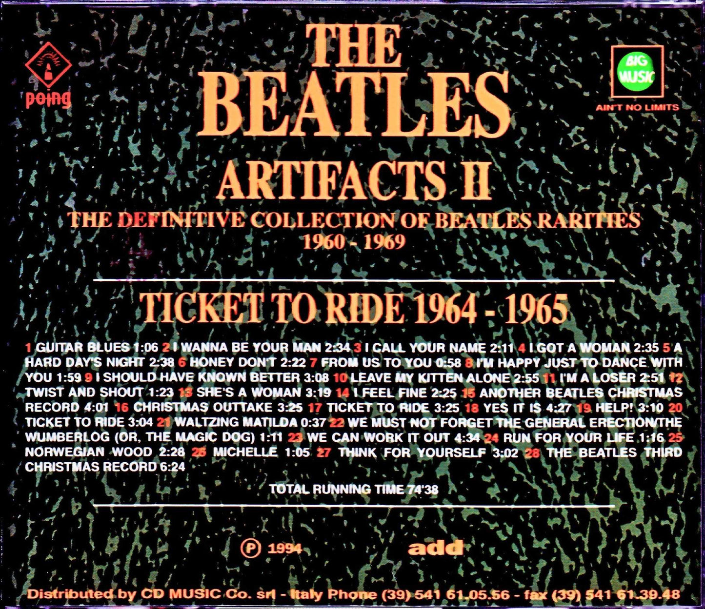 Beatles/Artfacts II Ticket to Ride 1964-1965