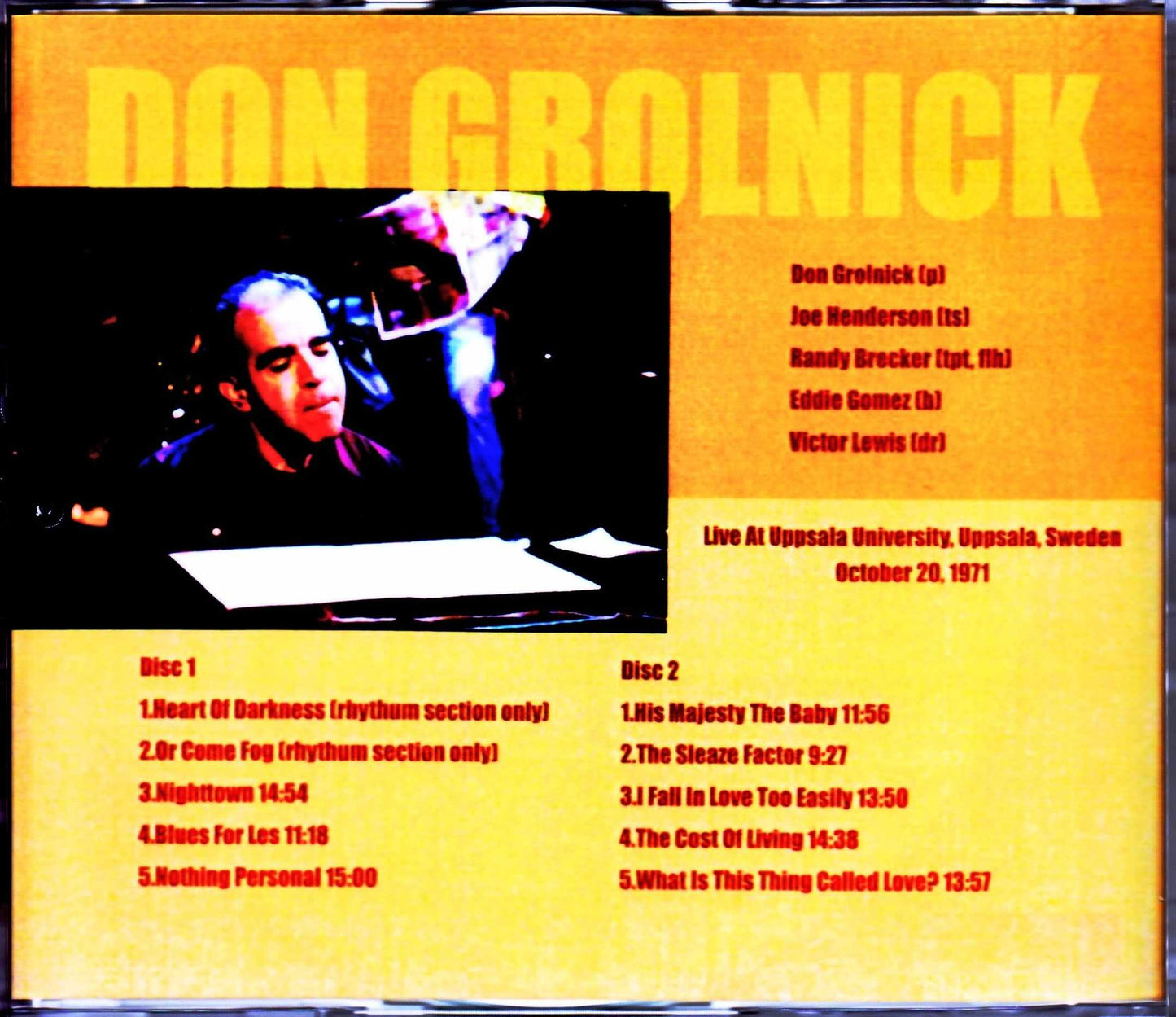 Don Grolnick, Joe Henderson/Austria 1991 Upgrade