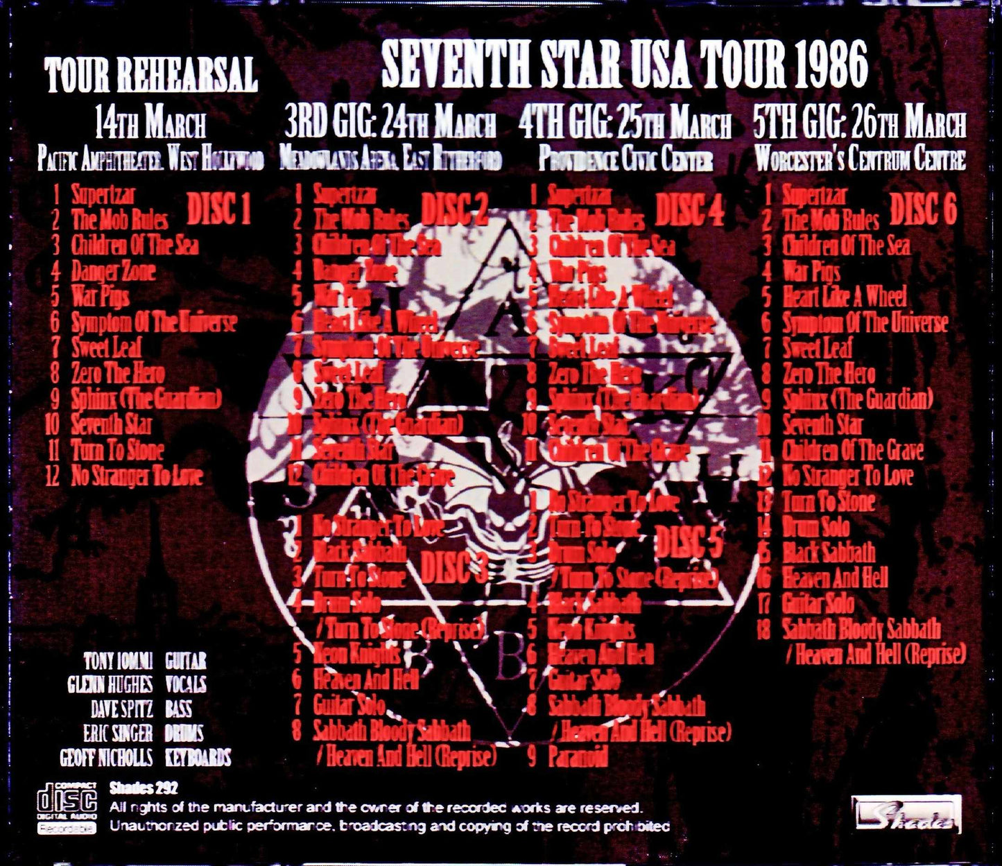 Black Sabbath/Glenn Hughes era sound source collection Glenn Hughes Collection 1986