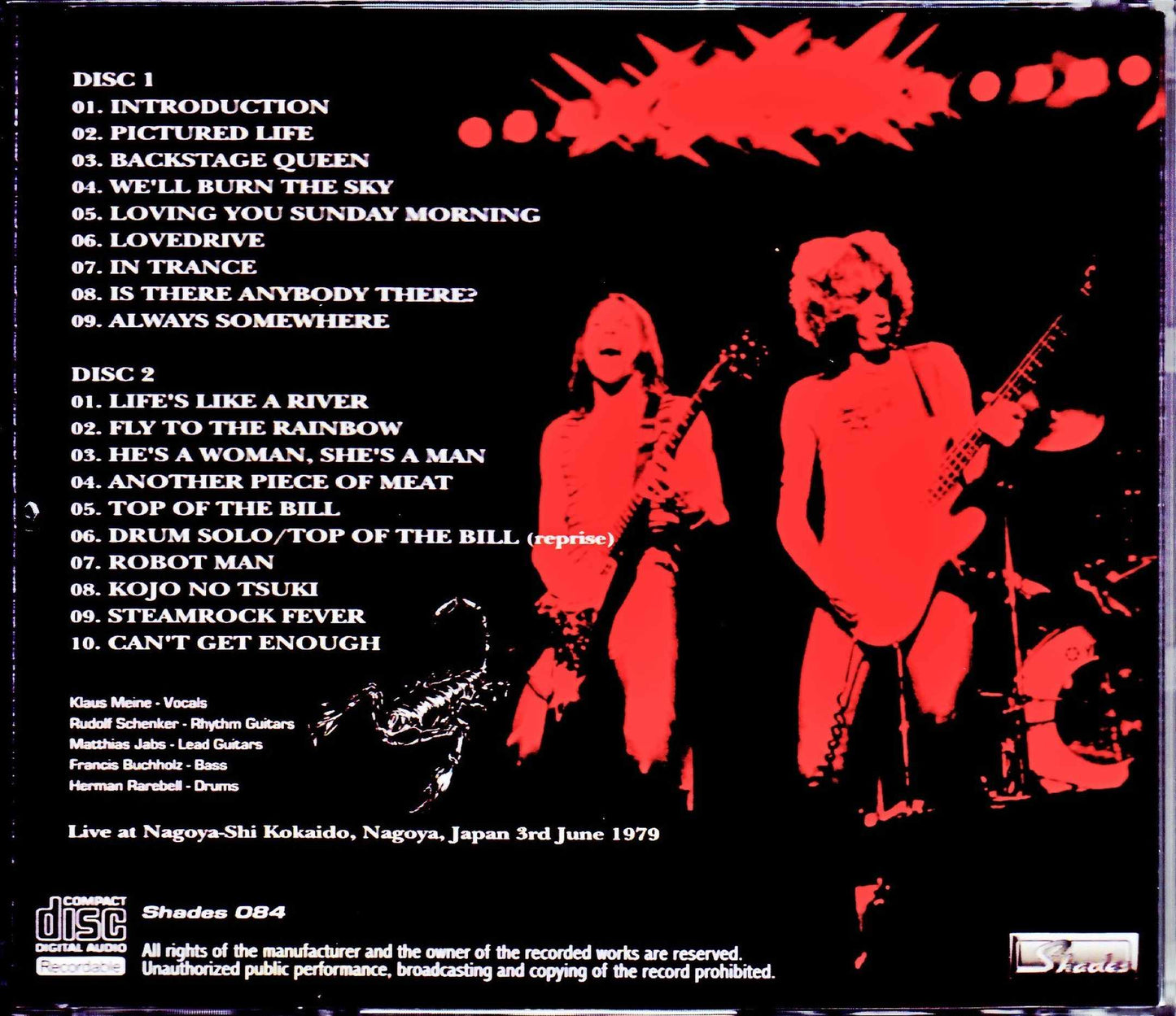 Scorpions/Aichi,Japan 1979