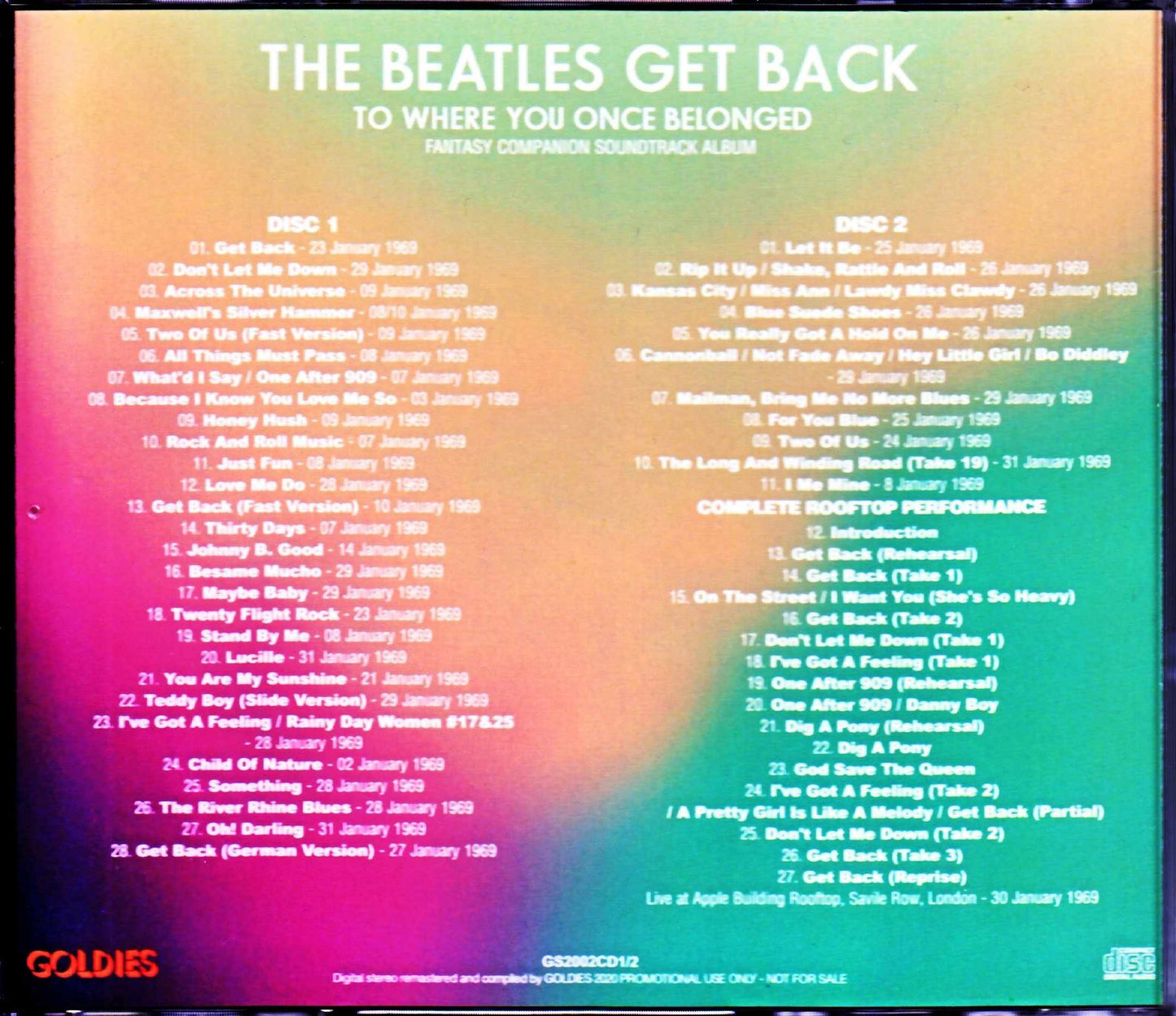Beatles/Get Back Fantasy Compilation Soundtrack Album