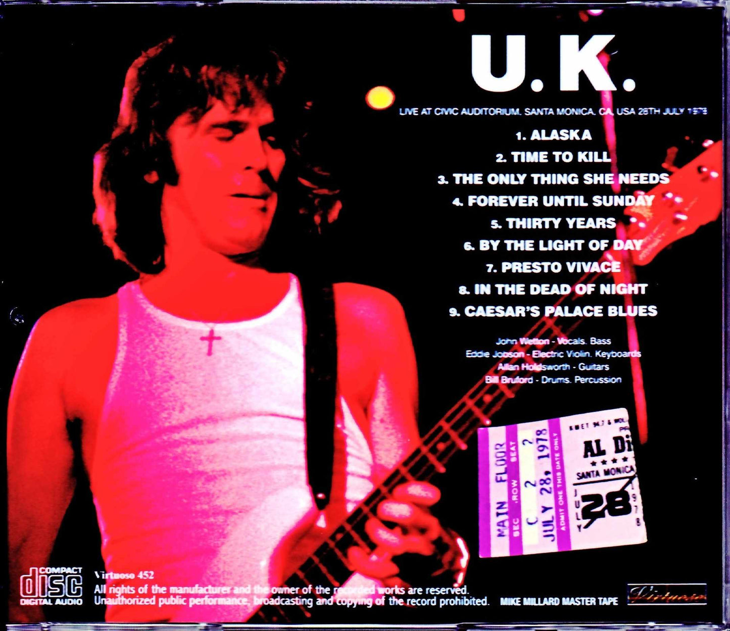 U.K. Allan Holdsworth,John Wetton,Bill Bruford,Eddie Jobson/CA,USA 1978