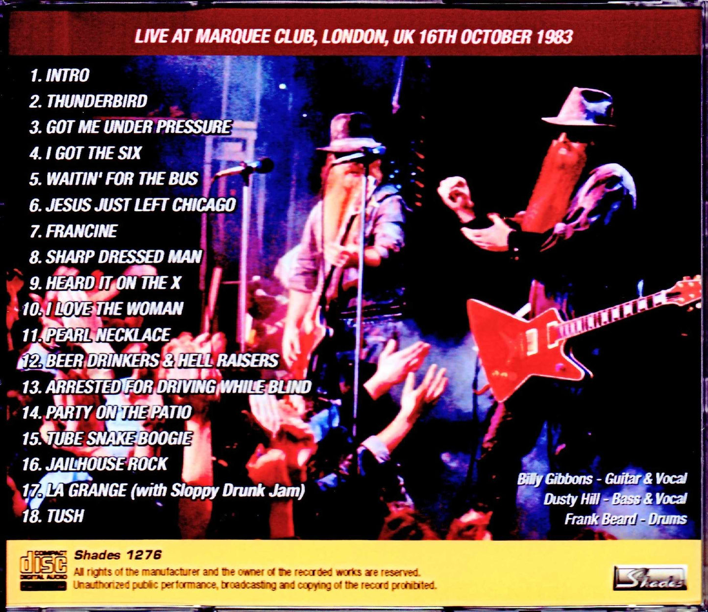 ZZ Top/London,UK 1983